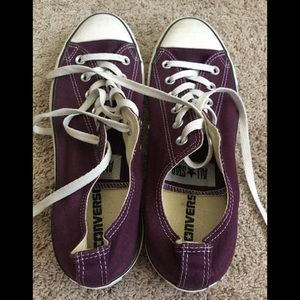 Plum women’s Canvas Converse size 10